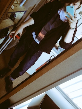 「Dr. Martens（ドクターマーチン）のDr.Martens (ドクターマーチン)/1461 3EYE GIBSON SHOES（その他シューズ）」を使った、悠さん（レディース・160cm）の春コーディネート