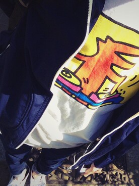 「アイテム（マウンテンパーカー、ブルー系）」を使った、MUNEHISAさん（メンズ・175cm）の春コーディネート