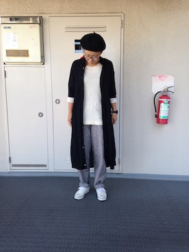 「ヒッコリー」｜「アイテム（シャツワンピース）」を使った、Chi-☆さん（レディース・166cm）の秋コーディネート
