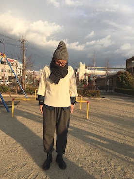 「CHEER（チアー）のアイテム（パンツ）」を使った、Chi-☆さん（レディース・167cm）の冬コーディネート