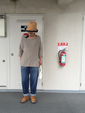 「CHEER（チアー）のアイテム（パンツ）」を使った、Chi-☆さん（レディース・167cm）の夏コーディネート