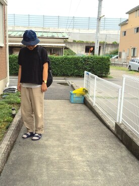 「CHEER（チアー）のアイテム（パンツ）」を使った、Chi-☆さん（レディース・167cm）の夏コーディネート