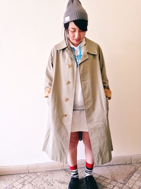 「Dr. Martens（ドクターマーチン）のDr.Martens (ドクターマーチン)/1461 3EYE GIBSON SHOES（その他シューズ）」を使った、mayerさん（レディース・154cm）の夏コーディネート