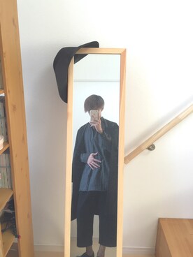 「NO ID.（ノーアイディ）のアイテム（チェスターコート）」を使った、怪盗さん（メンズ・175cm）の冬コーディネート
