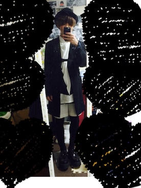 「PARADOX（パラドックス）のアイテム（チェスターコート）」を使った、satさん（メンズ・170cm）の冬コーディネート