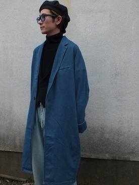 「neonsign」｜「アイテム（デニムジャケット）」を使った、satさん（メンズ・170cm）の冬コーディネート