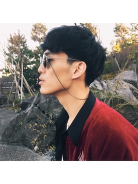 「unrelaxing（アンリラクシング）のアイテム」を使った、KULO さん（メンズ・180cm）の冬コーディネート
