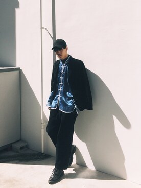 「JUNYA WATANABE MAN（ジュンヤワタナベマン）のアイテム（テーラードジャケット）」を使った、KULO さん（メンズ・180cm）の春コーディネート