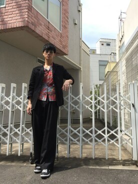 「TAKEO KIKUCHI（タケオキクチ）のアイテム」を使った、KULO さん（メンズ・180cm）の春コーディネート