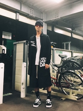 「DAMMY（ダミー）のアイテム」を使った、KULO さん（メンズ・180cm）の夏コーディネート