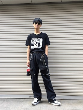 「MARITHE + FRANCOIS GIRBAUD（マリテフランソワジルボー）のアイテム（パンツ）」を使った、KULO さん（メンズ・180cm）の夏コーディネート