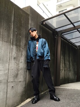 「doublet（ダブレット）のアイテム（Tシャツ/カットソー）」を使った、KULO さん（メンズ・180cm）の秋コーディネート