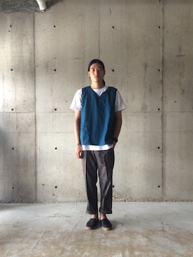 「アイテム（ベスト）」を使った、daikiさん（メンズ・180cm）の夏コーディネート
