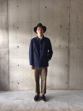 「N.HOOLYWOOD」｜「アイテム（ステンカラーコート）」を使った、daikiさん（メンズ・180cm）の夏コーディネート