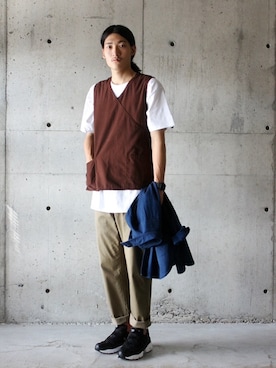 「アイテム（ベスト）」を使った、daikiさん（メンズ・180cm）の秋コーディネート