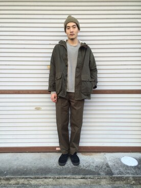 「YAECA」｜「アイテム（マウンテンパーカー）」を使った、daikiさん（メンズ・180cm）の冬コーディネート