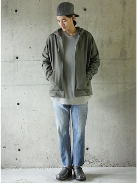 「neonsign」｜「アイテム（キャップ）」を使った、daikiさん（メンズ・180cm）の冬コーディネート