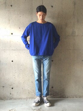 「N.HOOLYWOOD（N.ハリウッド）のアイテム（スウェット）」を使った、daikiさん（メンズ・180cm）の冬コーディネート