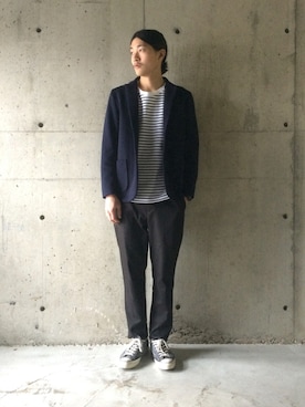 「Curly（カーリー）のアイテム（テーラードジャケット）」を使った、daikiさん（メンズ・180cm）の冬コーディネート