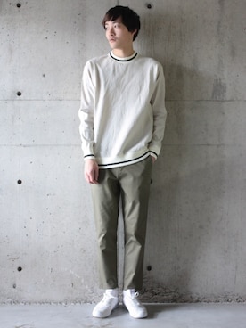 「N.HOOLYWOOD」｜「アイテム（スウェット）」を使った、daikiさん（メンズ・180cm）の春コーディネート