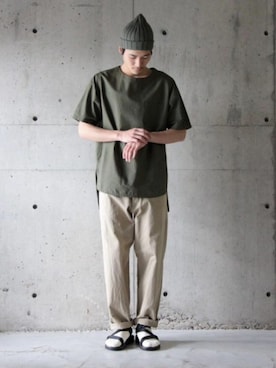 「Gramicci（グラミチ）のアイテム（シューズ）」を使った、daikiさん（メンズ・180cm）の春コーディネート