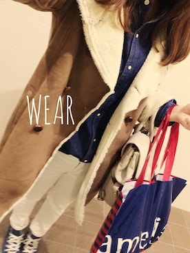 「冬のSALEで買いました！（アウター）」｜「アイテム（その他アウター）」を使った、mocatinさん（レディース・161cm）の冬コーディネート
