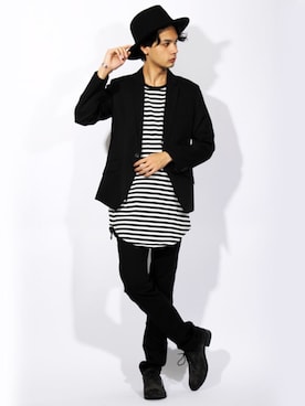 「８(eight)（エイト）のアイテム（テーラードジャケット）」を使った、8(eight)さん（メンズ・175cm）の夏コーディネート