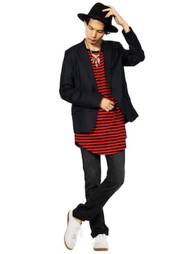 「８(eight)（エイト）のアイテム（テーラードジャケット）」を使った、8(eight)さん（メンズ・175cm）の夏コーディネート