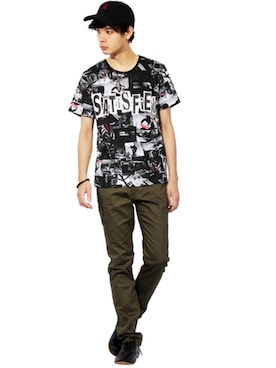 「８(eight)（エイト）のレザー ブレスレット 革 皮 バングル（バングル/リストバンド）」を使った、8(eight)さん（メンズ・175cm）の秋コーディネート