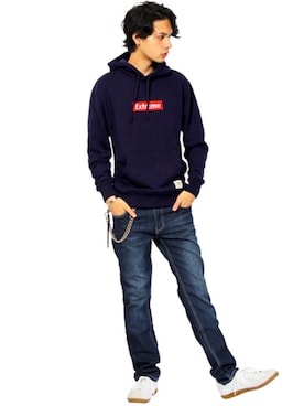 「８(eight)（エイト）のレザー ブレスレット 革 皮 バングル（バングル/リストバンド）」を使った、8(eight)さん（メンズ・175cm）の秋コーディネート