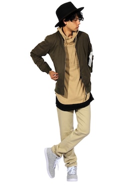 「ロング丈パーカー」｜8(eight)さん（メンズ・175cm）の秋コーディネート