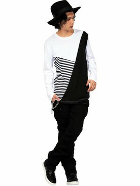 「パーカー 白」｜8(eight)さん（メンズ・175cm）の冬コーディネート