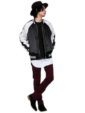 「ハットコーデ」｜「アイテム（ブルゾン）」を使った、8(eight)さん（メンズ・175cm）の冬コーディネート