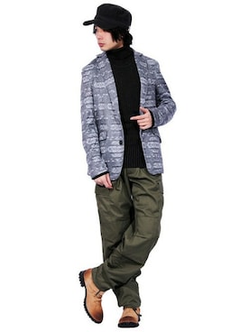 「８(eight)（エイト）のアイテム（テーラードジャケット）」を使った、8(eight)さん（メンズ・175cm）の冬コーディネート