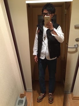 「スウエットパンツ」｜「アイテム（ダウンジャケット/コート）」を使った、tomoさん（メンズ・178cm）の秋コーディネート