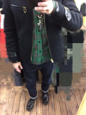 「WESCO（ウエスコ）のアイテム（ブーツ）」を使った、tomoさん（メンズ・178cm）の秋コーディネート