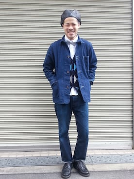 「アイテム（キャスケット）」を使った、wakazoさん（メンズ・166cm・20代）の冬コーディネート