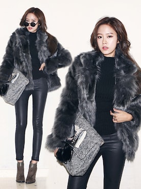 「black」｜「アイテム（その他）」を使った、DaBaGIRLさん（レディース・165cm）の冬コーディネート