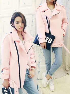 「ridersjacket」｜DaBaGIRLさん（レディース・165cm）の春コーディネート