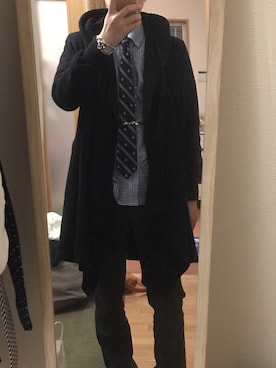 「CABANE de ZUCCa（カバンドズッカ）のアイテム（その他アウター）」を使った、イカちゃんさん（メンズ・178cm）の冬コーディネート