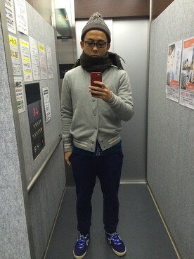 「無印良品（ムジルシリョウヒン）のアイテム（ブルゾン）」を使った、Takashiさん（メンズ・172cm）の春コーディネート