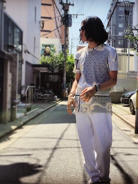 「VISION（ヴィジョン）のアイテム（パンツ）」を使った、TaKaさん（メンズ・173cm）の春コーディネート