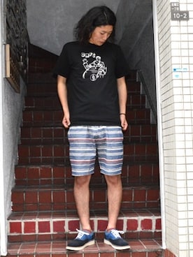 「SNOID（スノイド）のアイテム」を使った、S・I・S（非公式）さん（メンズ・180cm）の夏コーディネート