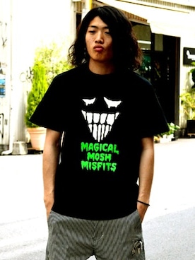 「MAGICAL MOSH MISFITS（マジカルモッシュミスフィッツ）のアイテム（パンツ）」を使った、S・I・S（非公式）さん（メンズ・180cm）の夏コーディネート