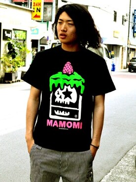 「MAGICAL MOSH MISFITS（マジカルモッシュミスフィッツ）のアイテム（パンツ）」を使った、S・I・S（非公式）さん（メンズ・180cm）の夏コーディネート