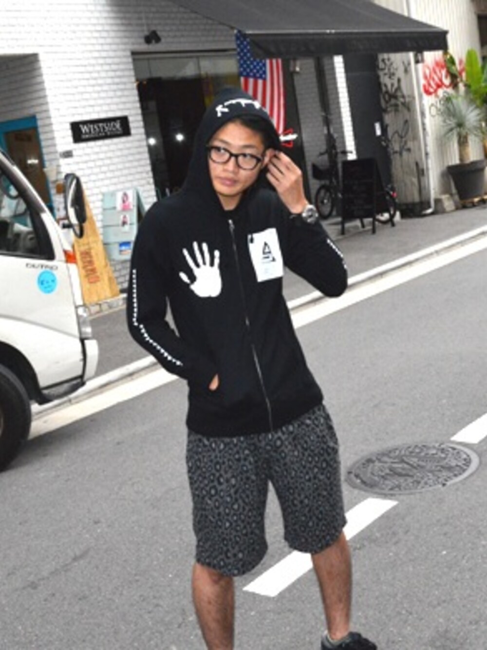 「スイス、SIS、堀江、ANARC OF HEX、アナーク、パーカー、アニマル」｜「ANARC of hexのANARC OF HEX / LIGHT ZIP PARKA（パーカー、その他）」を使った、S・I・S（非公式）さん（メンズ・180cm）の秋コーディネートの1枚目の写真