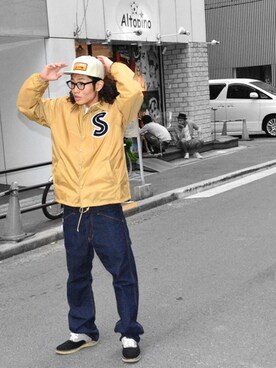 「SNOID（スノイド）のアイテム」を使った、S・I・S（非公式）さん（メンズ・180cm）の秋コーディネート
