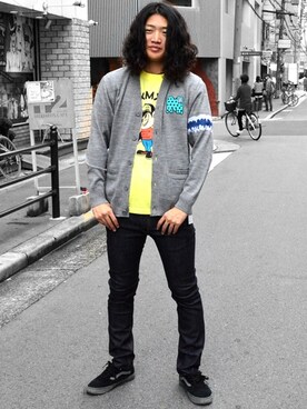 「MAGICAL MOSH MISFITS（マジカルモッシュミスフィッツ）のアイテム（パンツ）」を使った、S・I・S（非公式）さん（メンズ・180cm）の冬コーディネート