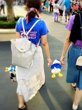 「レーススカート」｜「アイテム（おもちゃ）」を使った、ねこくんさん（レディース・158cm）の夏コーディネート