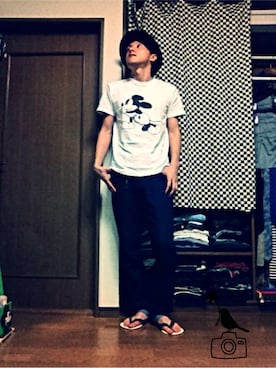 「On board（オンボード）のアイテム（帽子）」を使った、wakasanさん（メンズ・172cm）の夏コーディネート